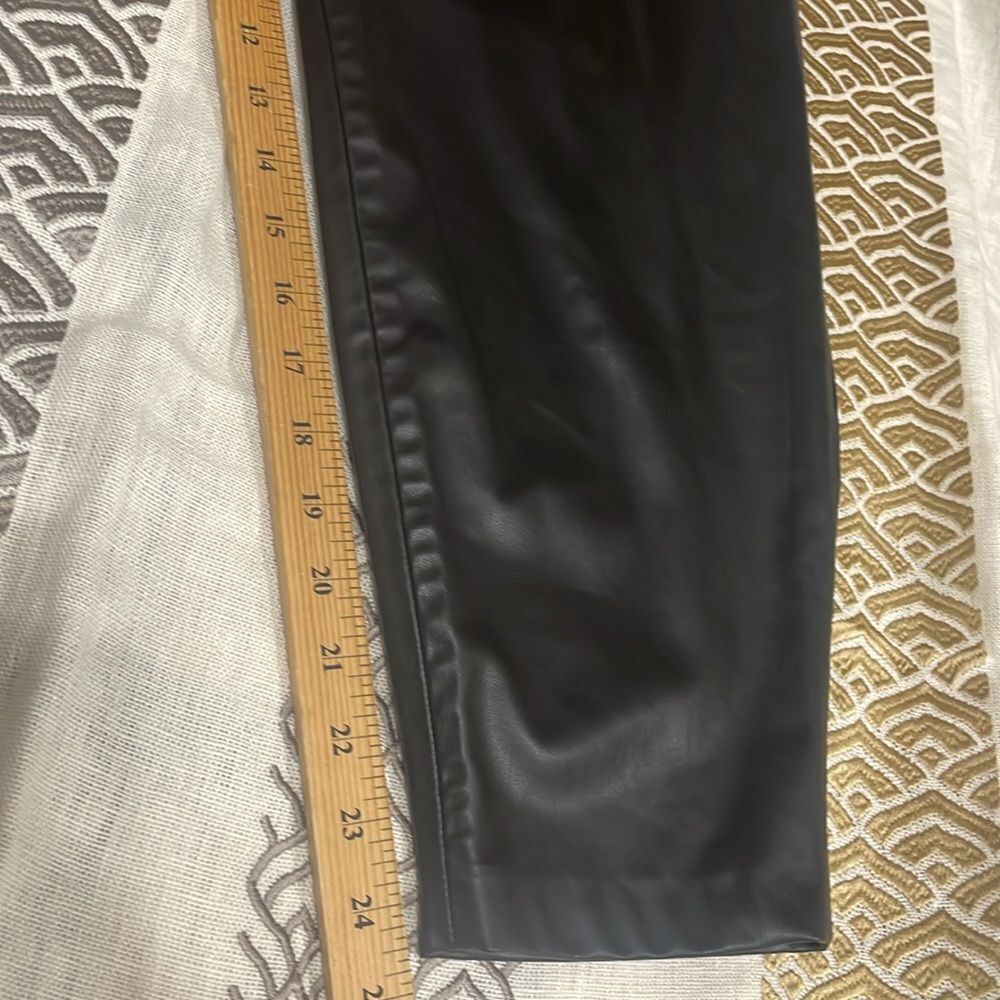 ZARA, faux leather cargo pants, size 36/4 US. - Picture 5 of 12